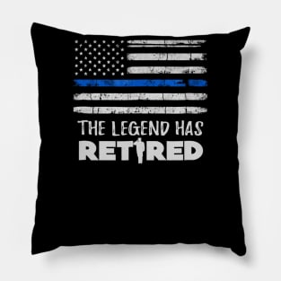 The Legend Has Retired Police Officer Retirement Gift Pillow