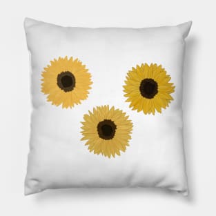 Three Sunflowers Pillow