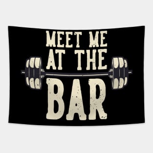 Workout Meet Me At The Bar Fitness Weight Training Tapestry