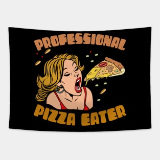 Professional Pizza Eater Pop Art Tapestry