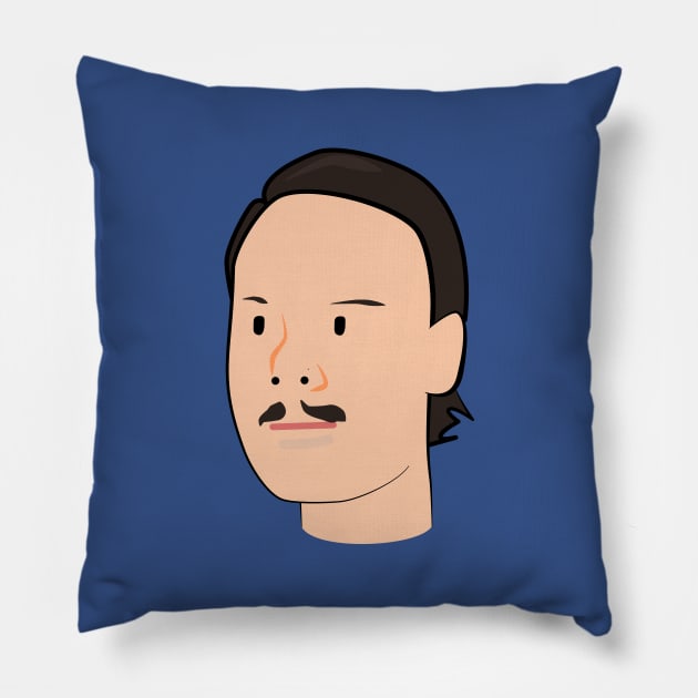 Auston Matthews Mustache Toronto Maple Leafs Pillow by MDSmith29