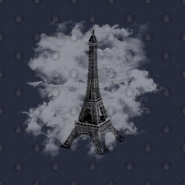 Cloudy Eiffel Tower by dankdesigns
