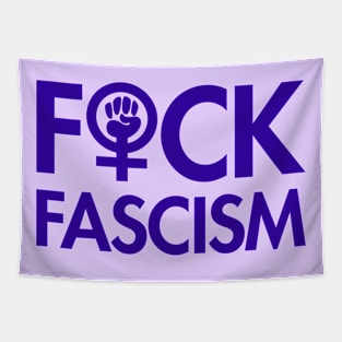 FCK Fascism - censored - purple Tapestry