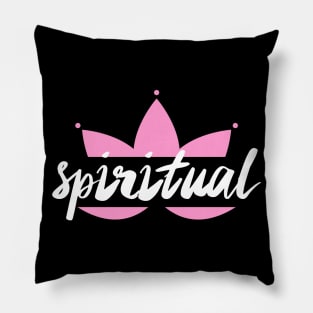spiritual on pink lotus Yoga design Pillow