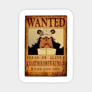 Bartholomew Kuma Wanted Poster Magnet