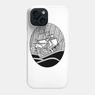 Smooth Seas (Black) Phone Case