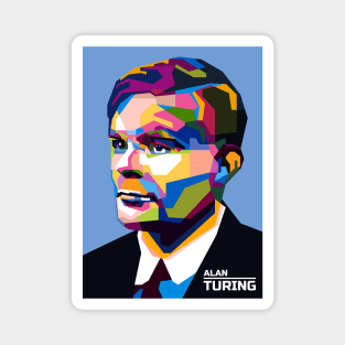 Abstract Alan Turing in WPAP Magnet