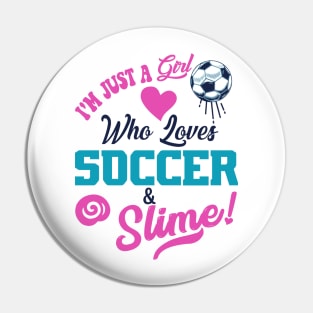 Just a Girl who loves Soccer Women Retro Vintage Soccer Pin