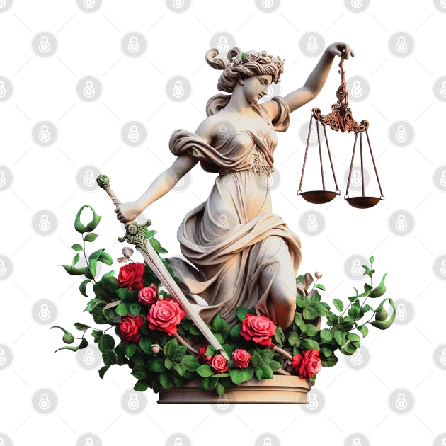 no justice no peace - lady of justice without blindfold by Yaydsign