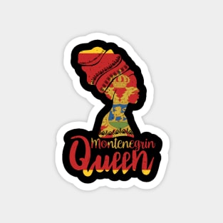 Montenegrin Queen Montenegro Flag Afro Roots Magnet