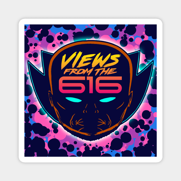 FRONT & BACK That Purple Views From The 616 Logo Magnet by ForAllNerds