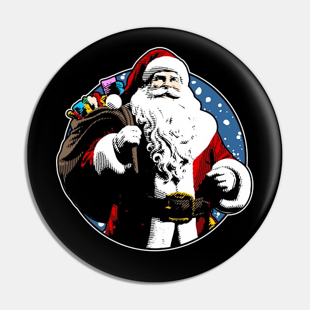 Santa / Mery Christmas Pin by Night Day On Off