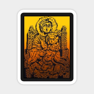 MADONNA AND CHILD DRAWING STONE SCULPTURE Magnet