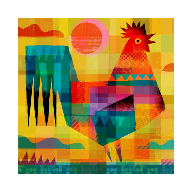 Patchwork Rooster No.3 by Gareth Lucas