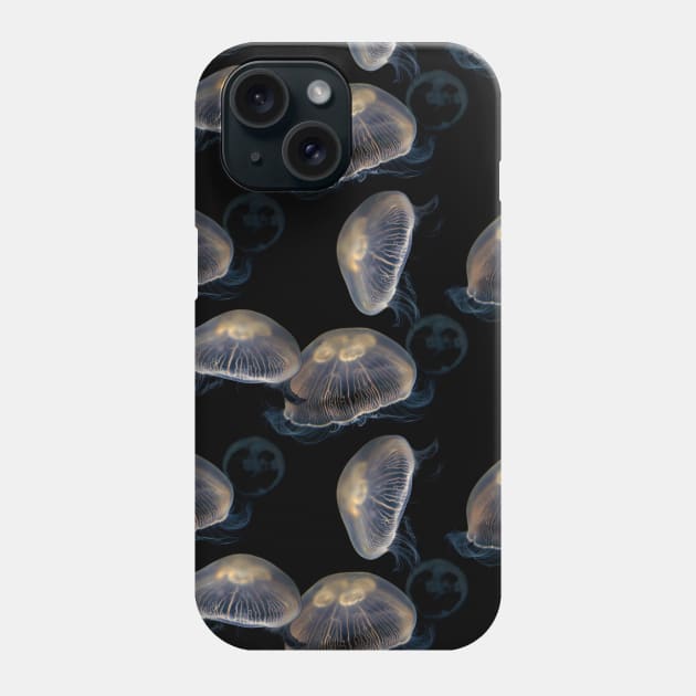 Jellyfish Swimming in the Open Sea Phone Case by tiokvadrat