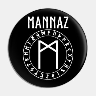 Mannaz Norse Rune Pin