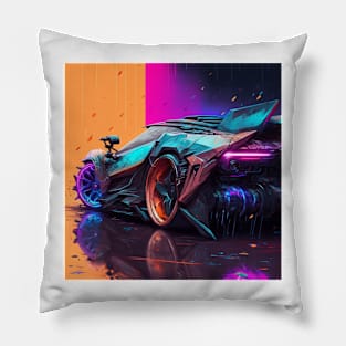 Living Life in Colour Sports Car Paint Drip Pillow