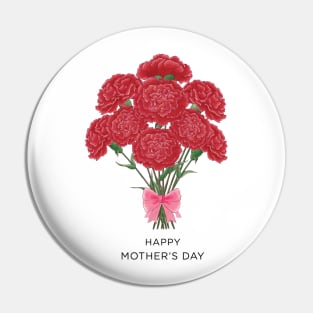 Carnation Bouquet for Mother Pin