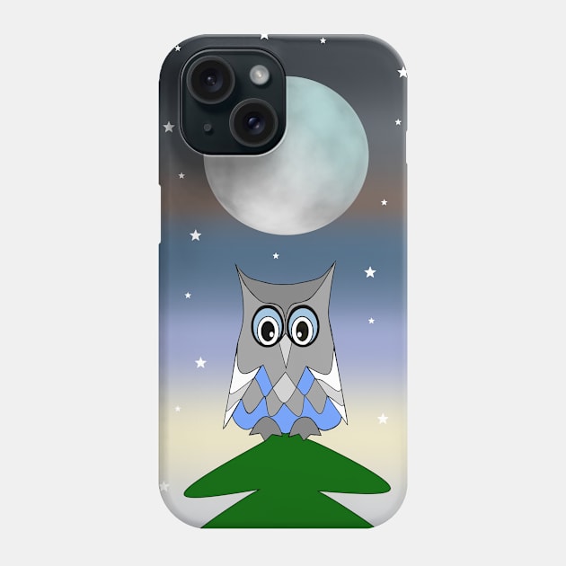 MOON Owl Phone Case by SartorisArt1