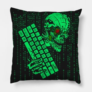 Computer Code Monster Hacker Gamer Coder Pillow