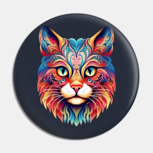 Cat  Mandala Animal Ilustration Pin