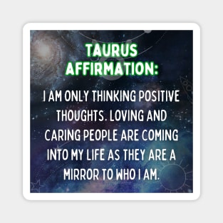 Taurus zodiac signs quote - Taurus Affirmations Magnet