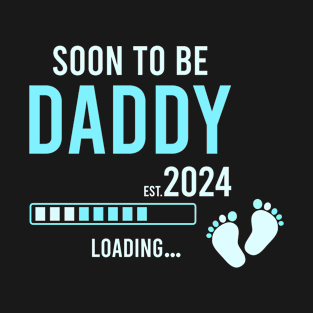 Soon To Be Daddy Est.2024 New Dad Pregnancy Father's Day T-Shirt