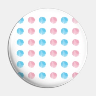Watercolor Dots - trans pride Pin