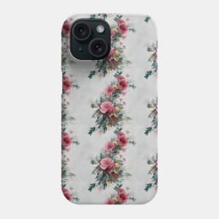 Vintage Flower Snow Pattern Water Color Design Pattern Phone Case