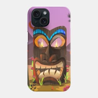 Tiki Wooden Mask Phone Case