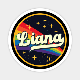 Liana // Rainbow In Space Vintage Style Magnet