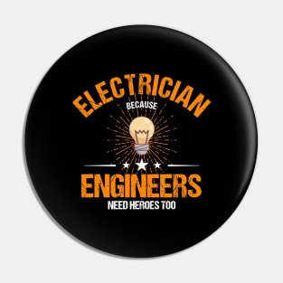 Electrician Journeyman Electrical Engineer Gifts Pin