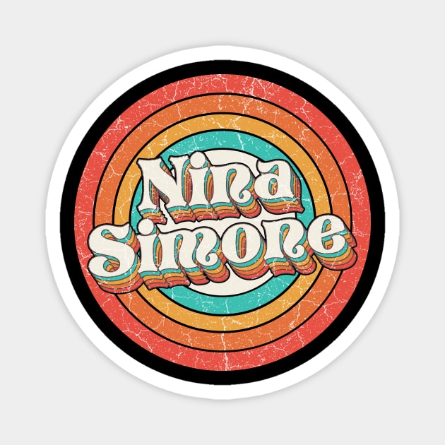 Nina Proud Name - Vintage Grunge Style Magnet by Intercrossed Animal 