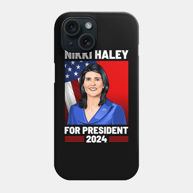 Nikki Haley 24 For President 2024 Phone Case by MIKOLTN