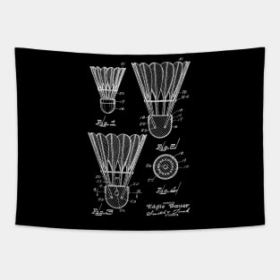 Badminton Vintage Patent Drawing Tapestry