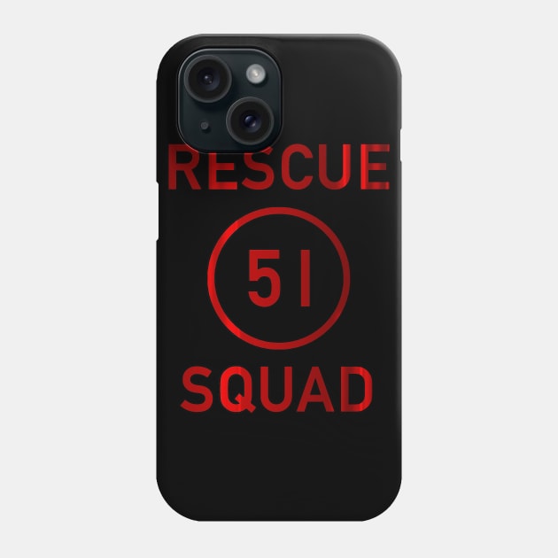 Squad 51 (Red Metallic) Phone Case by Vandalay Industries