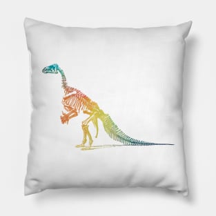 Rainbow dinosaur skeleton Pillow