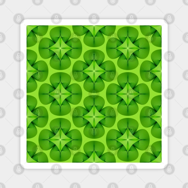 Lucky Clover pattern 01 Magnet by Slanapotam