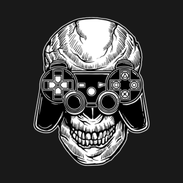 Skull Gamer Game TShirt TeePublic