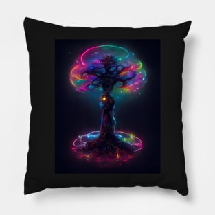 Cosmos Wishing Tree of Life and Dreams Pillow