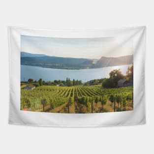 Okanagan Valley Vineyard View Tapestry