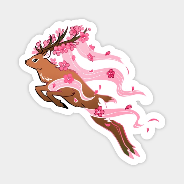 Spring Deer Magnet by Mamath