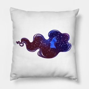 Galaxy Girl - Long Hair Pillow