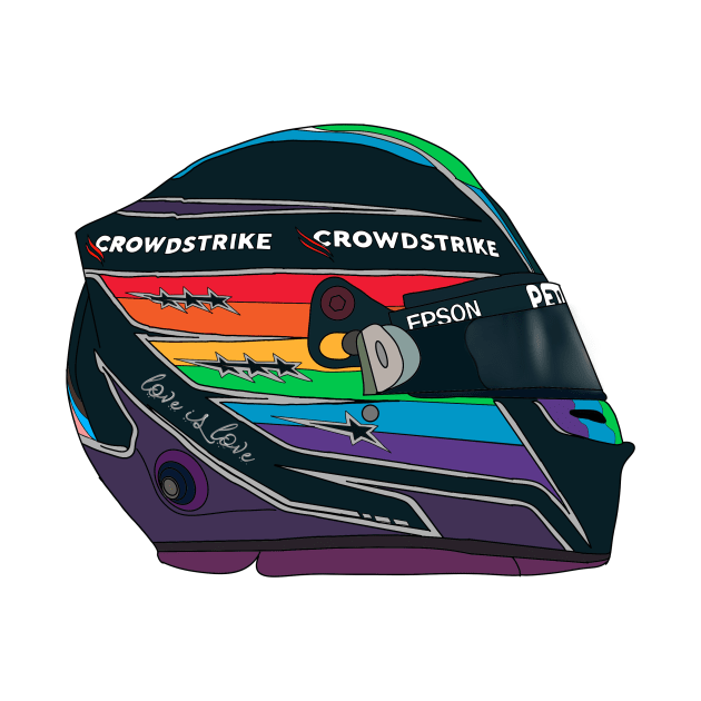 Lewis Hamilton - Pride Helmet by crashstappen