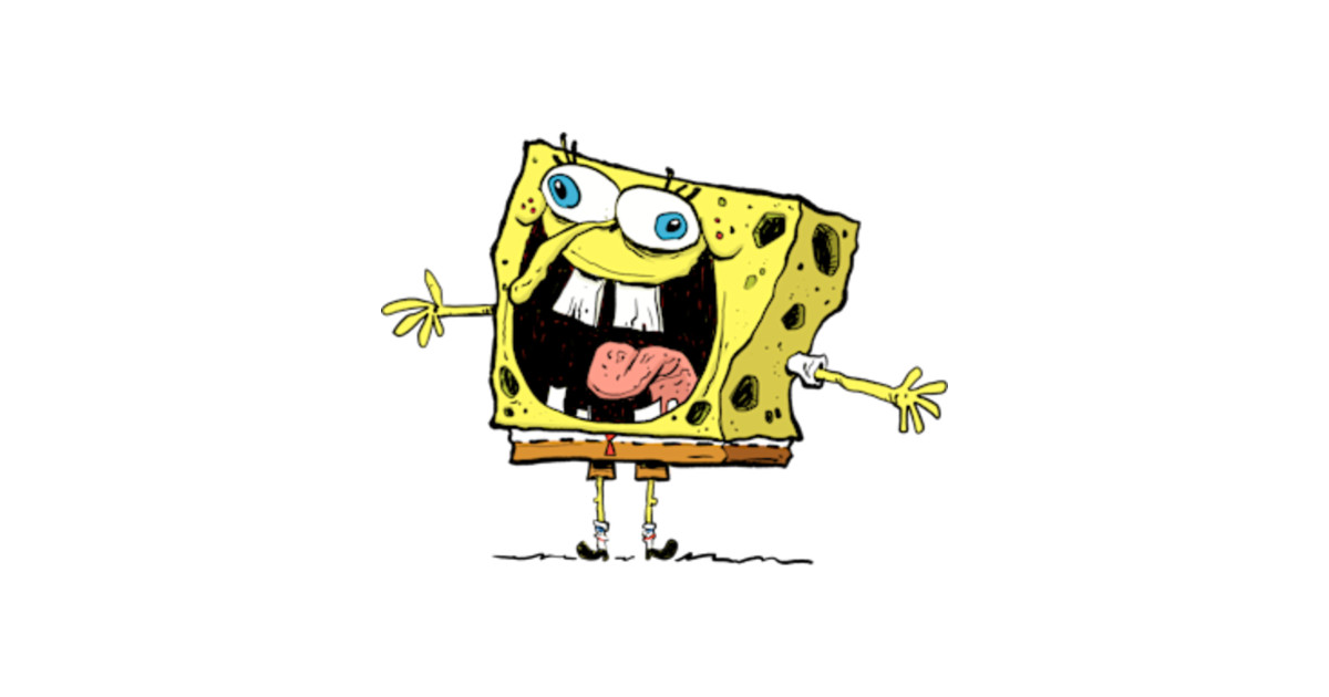 crazy spongebob Spongebob Squarepants Sticker TeePublic