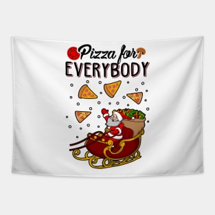 Pizza For Everybody Funny Christmas Sweater Tapestry