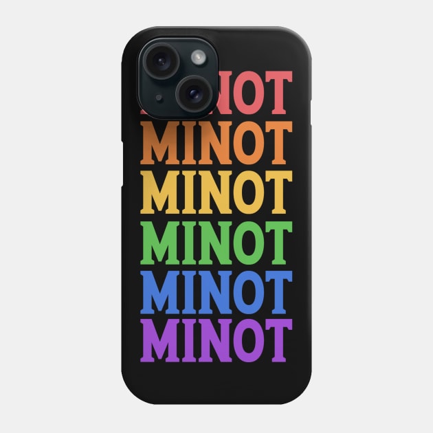 MINOT NORTH DAKOTA Phone Case by OlkiaArt