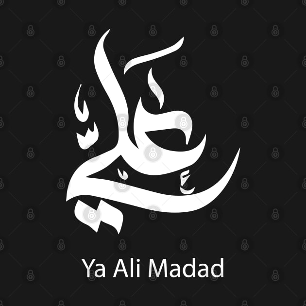 ya ali madad typography in arabic by zaiynabhw