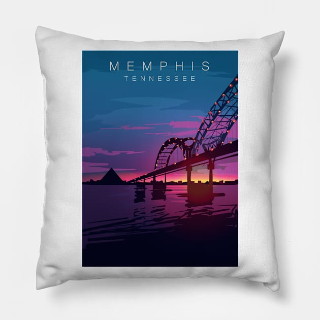 memphis - tennessee Pillow by husnimubarok