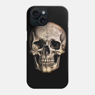 Skull with map Phone Case